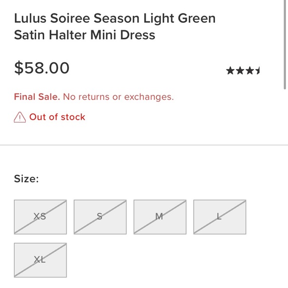 Green Satin Halter Dress NWT SOLD OUT - Picture 6 of 6